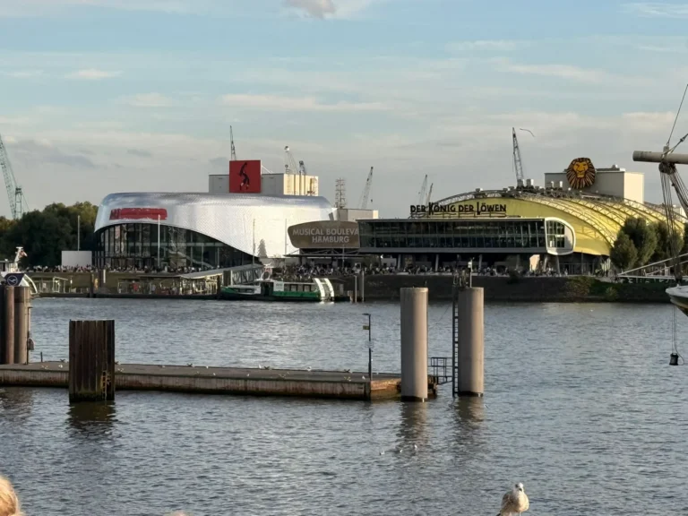 Blick über den Hamburger Hafen bei der FCK-Auswärtsfahrt