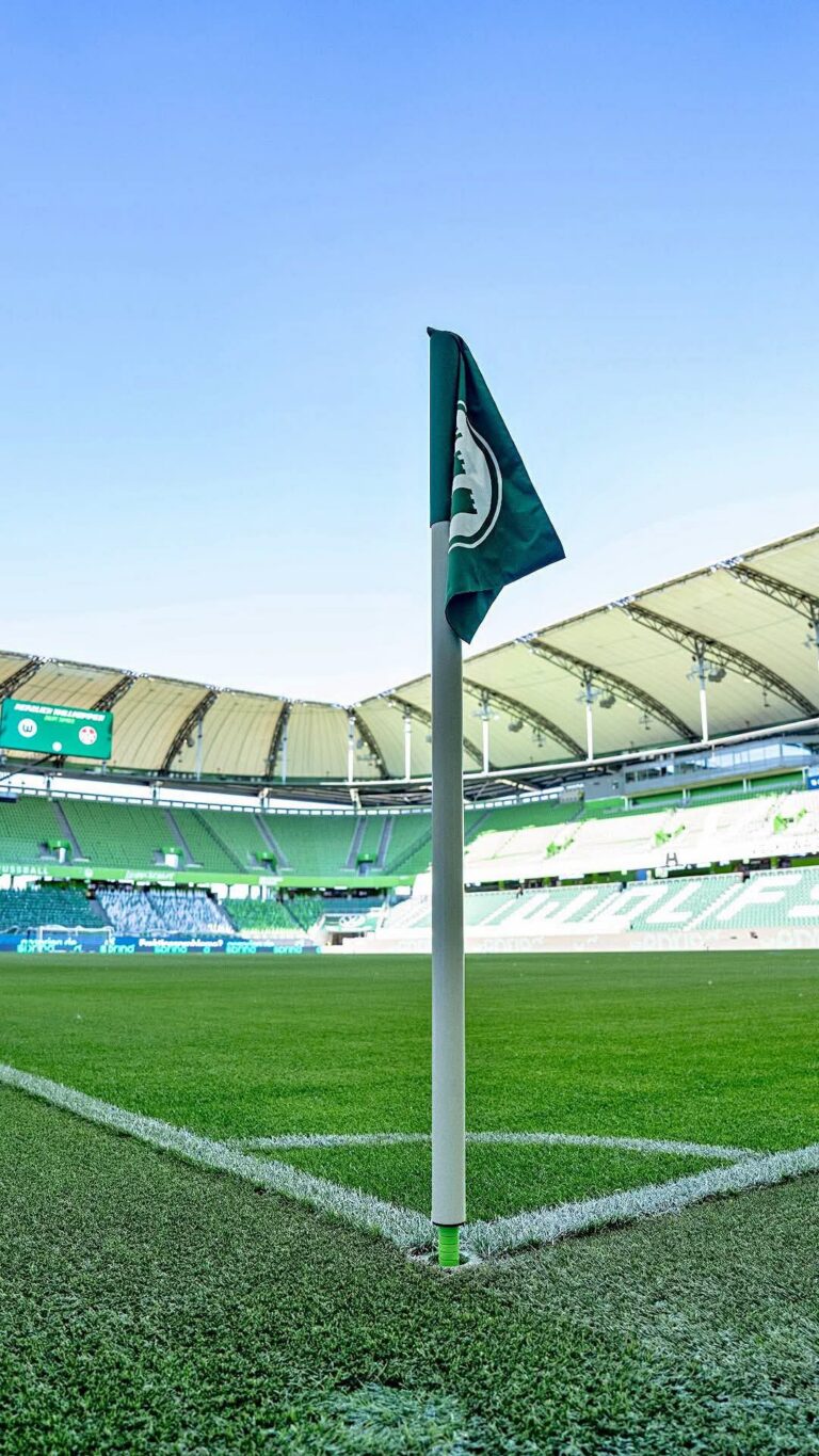 Stadiondetail an der Eckfahne in der Volkswagen Arena